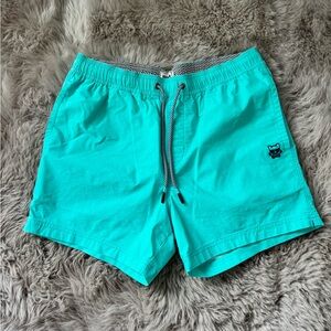 Vibrant Teal Men's Swim Trunks